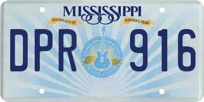 MS license plate DPR916