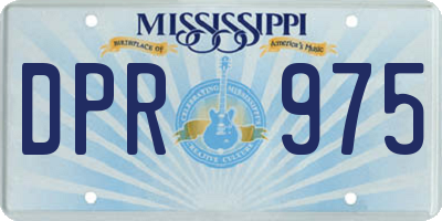 MS license plate DPR975