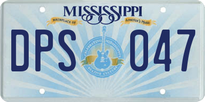 MS license plate DPS047