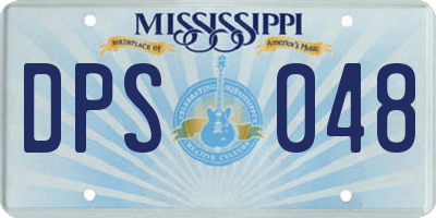 MS license plate DPS048