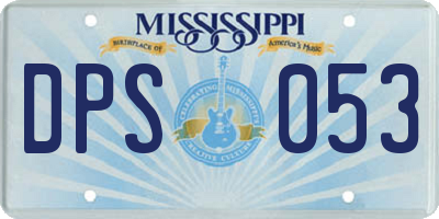 MS license plate DPS053