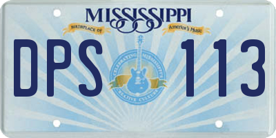 MS license plate DPS113