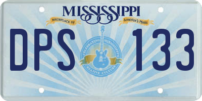 MS license plate DPS133