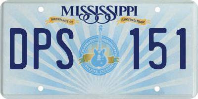 MS license plate DPS151