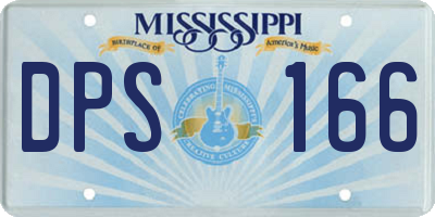 MS license plate DPS166
