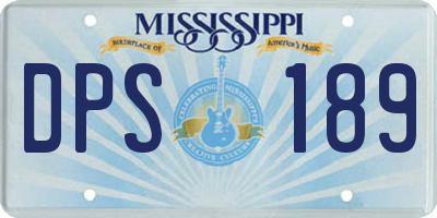MS license plate DPS189