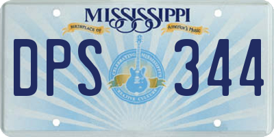 MS license plate DPS344