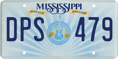 MS license plate DPS479