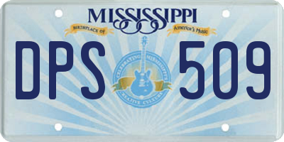 MS license plate DPS509
