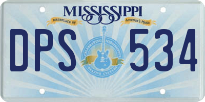 MS license plate DPS534