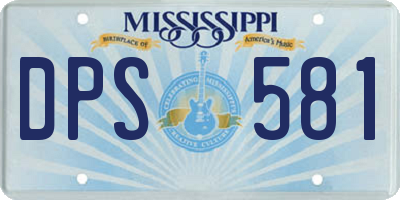 MS license plate DPS581