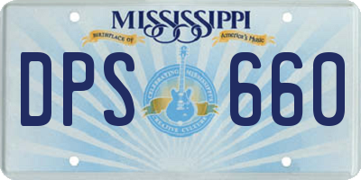 MS license plate DPS660