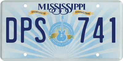 MS license plate DPS741