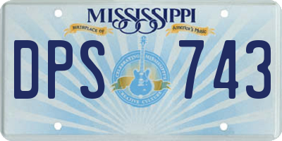 MS license plate DPS743