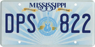 MS license plate DPS822
