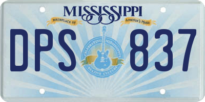 MS license plate DPS837