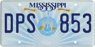 MS license plate DPS853