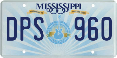 MS license plate DPS960