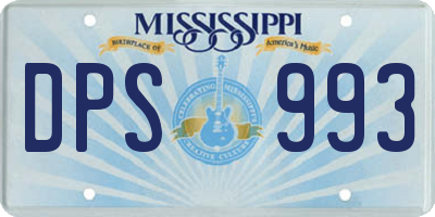 MS license plate DPS993