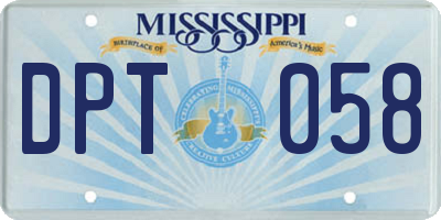 MS license plate DPT058