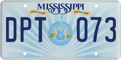 MS license plate DPT073