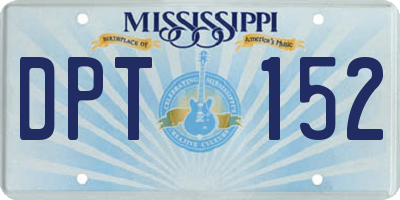 MS license plate DPT152