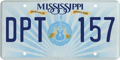 MS license plate DPT157