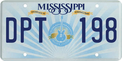 MS license plate DPT198