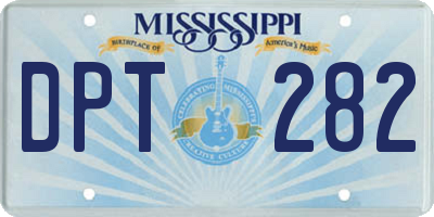 MS license plate DPT282