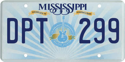 MS license plate DPT299