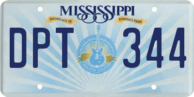 MS license plate DPT344