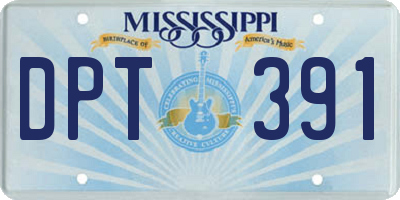 MS license plate DPT391