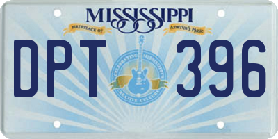 MS license plate DPT396
