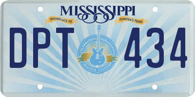 MS license plate DPT434