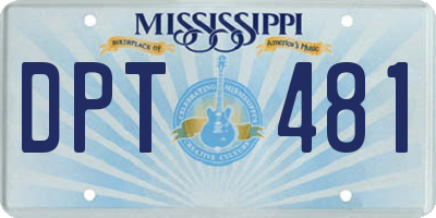 MS license plate DPT481