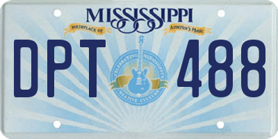 MS license plate DPT488