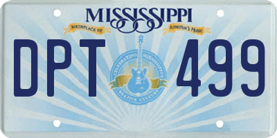 MS license plate DPT499