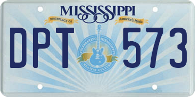 MS license plate DPT573