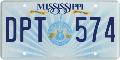 MS license plate DPT574