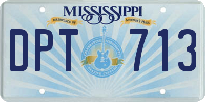 MS license plate DPT713