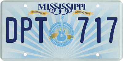MS license plate DPT717
