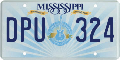 MS license plate DPU324