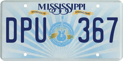 MS license plate DPU367
