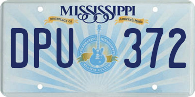 MS license plate DPU372