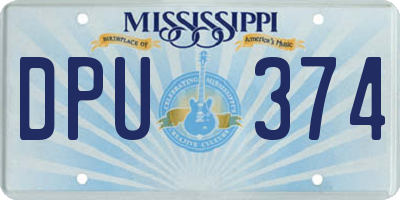 MS license plate DPU374