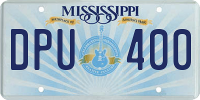 MS license plate DPU400