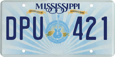 MS license plate DPU421