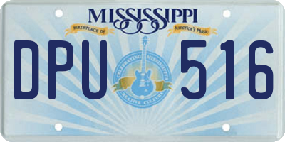 MS license plate DPU516