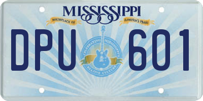 MS license plate DPU601
