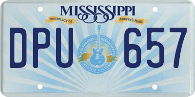 MS license plate DPU657